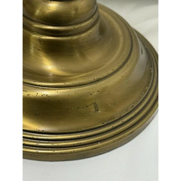 Vintage Mid Century Modern Brass Table Lamp Works 32 Tall No Shade Included